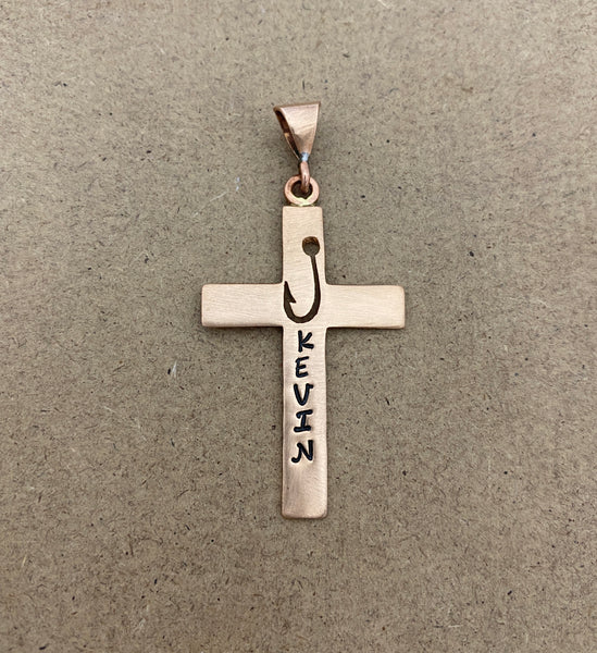 cross fish hook Fish Hook Cross Pendant – Ambriz Jewelry