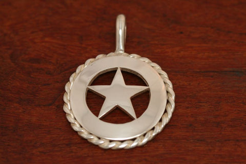 Cinco Peso Star Pendant with Rope Trim