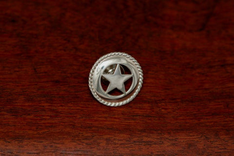 Medium Texas Star Lapel or Hat Pin with Rope Trim