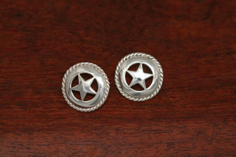 Medium Star Earrings with Rope Trim