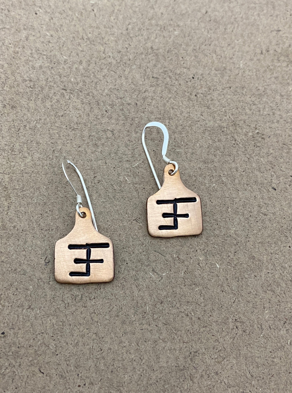 Ear Tag Pendant - Hand stamped