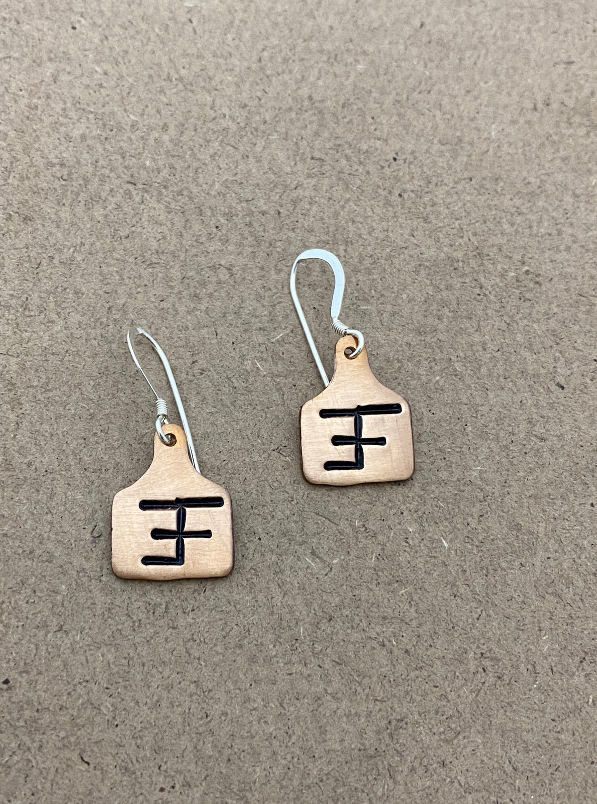 Ear Tag Pendant - Hand stamped
