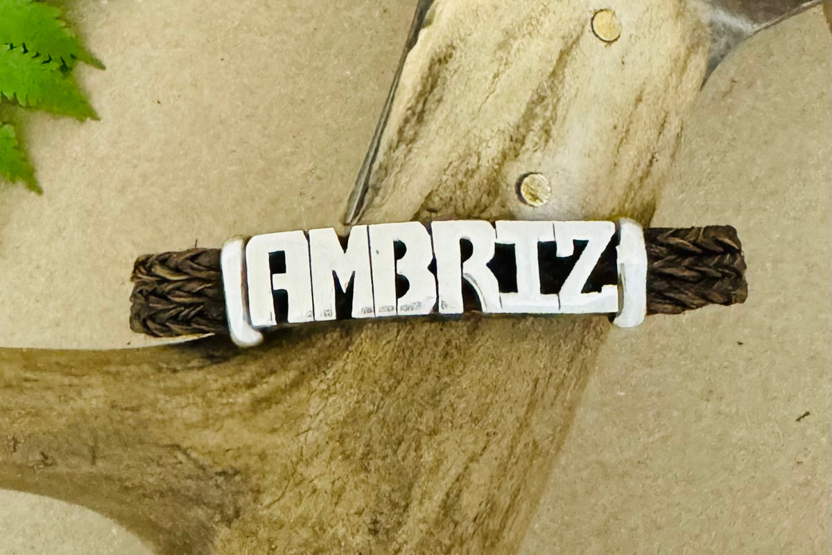 Large Name on an Upsale Casual Horsehair Bracelet