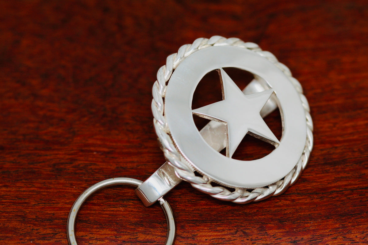 Cinco Peso Star Pocket Fob Key Chain