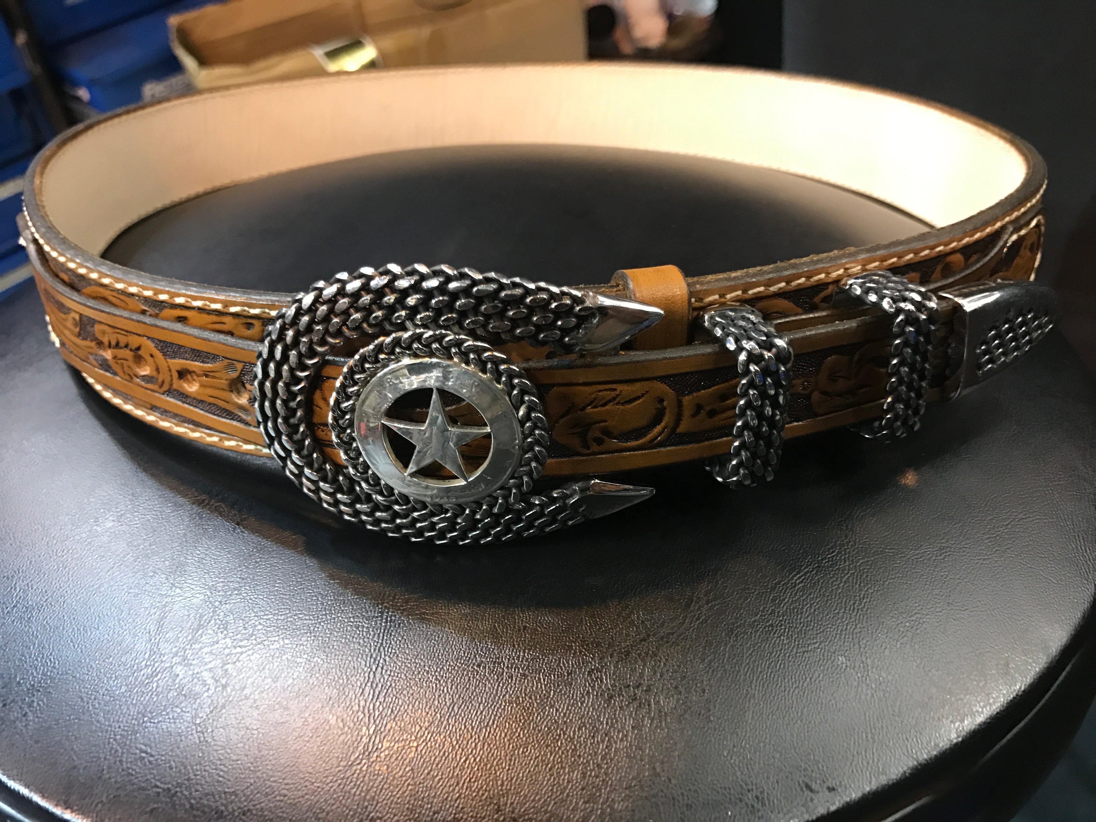 Walking Lady Star Belt Buckle