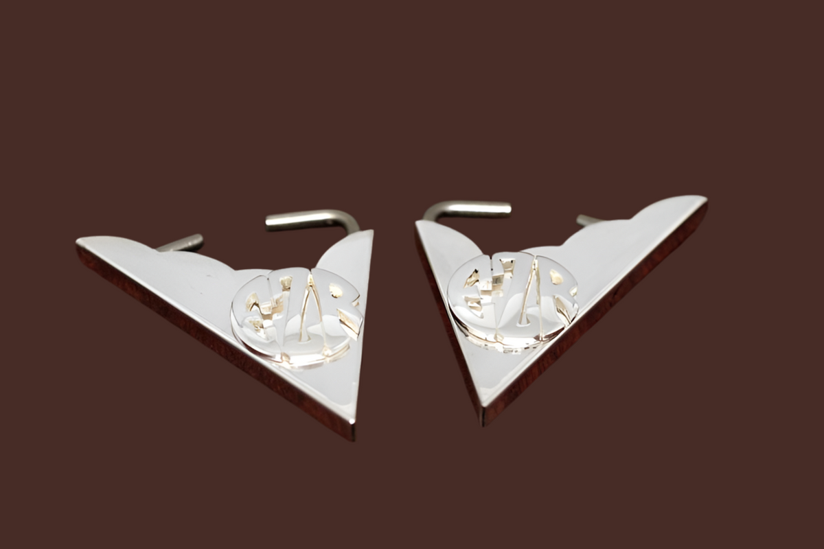 Monogram Collar Tips-Sterling Silver