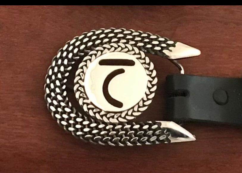 Brand Buckle on Stainless Steel Plate - Large