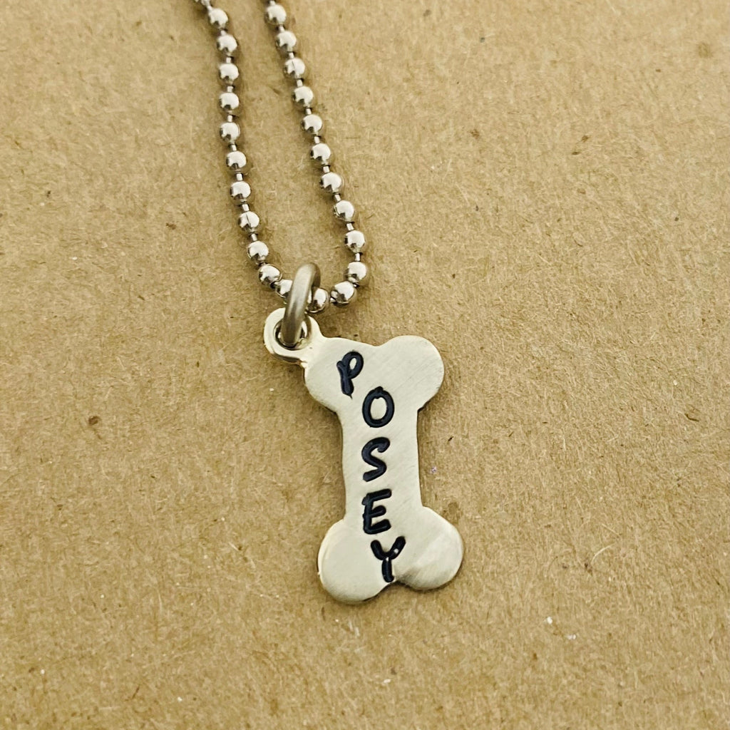 Dog Bone Name Necklace