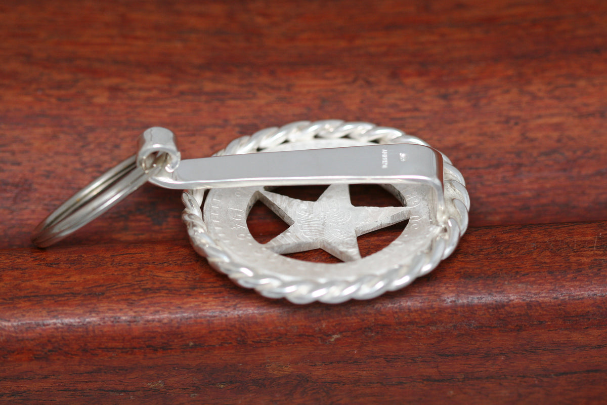 Cinco Peso Star Pocket Fob Key Chain