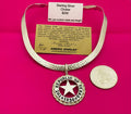 The Republic of Texas Cinco Peso Pendant with Rope Trim