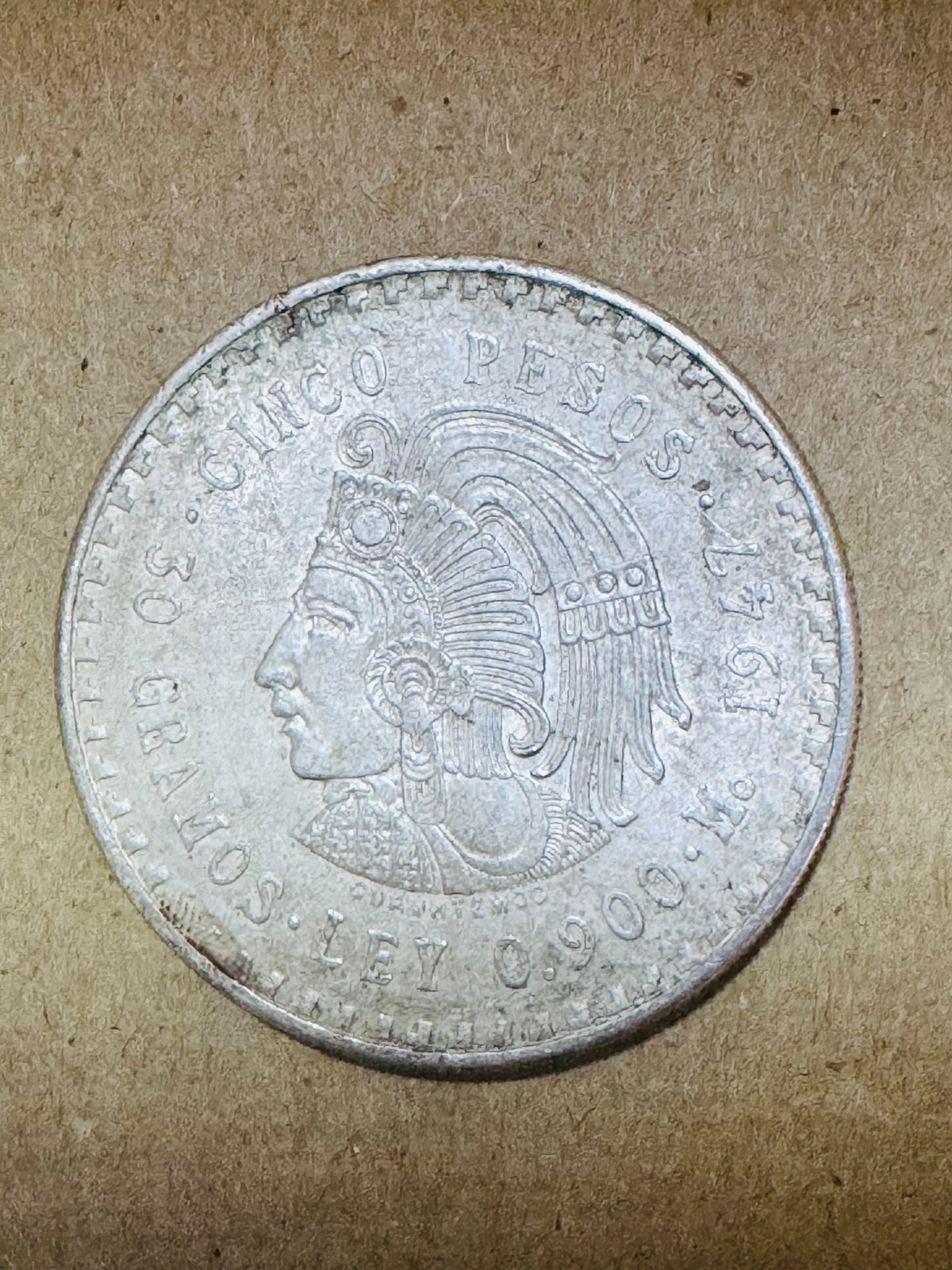 Brand Buckle with Cinco Peso Coin