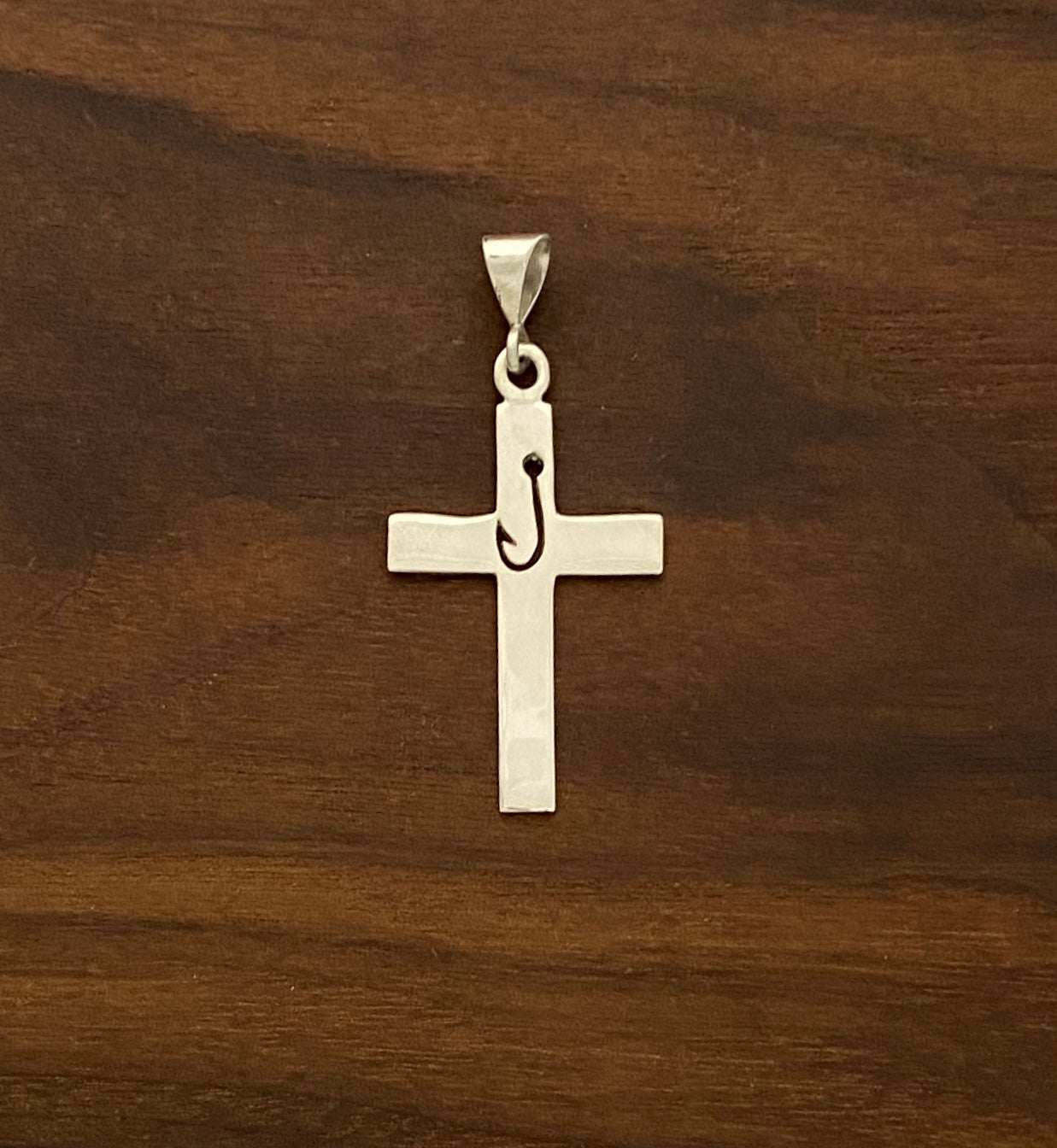 Fish Hook Cross Pendant