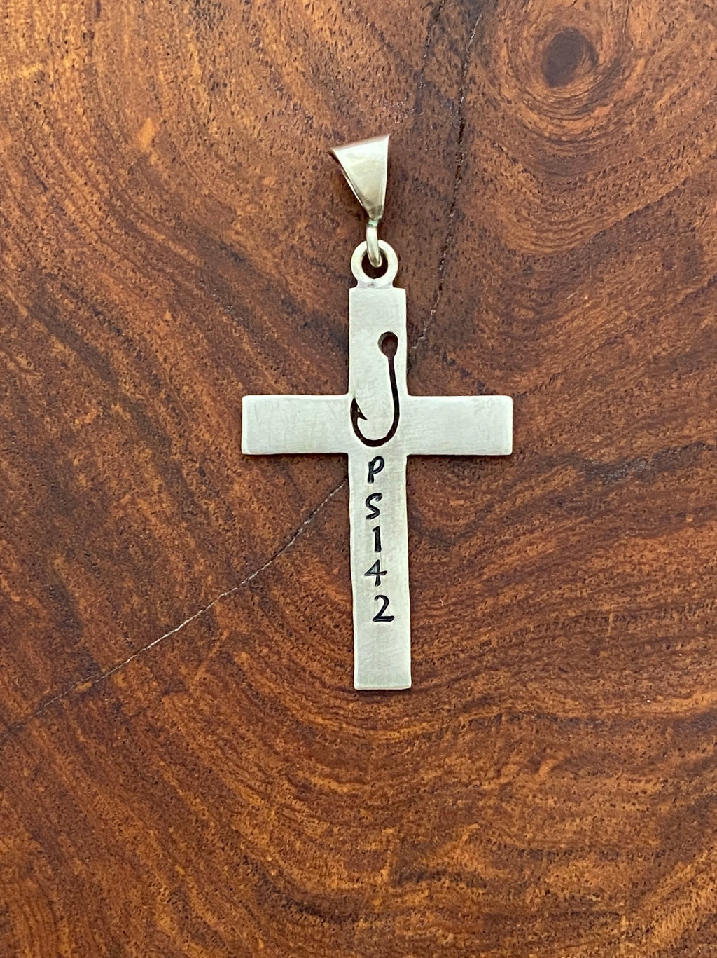 Fish Hook Cross Pendant