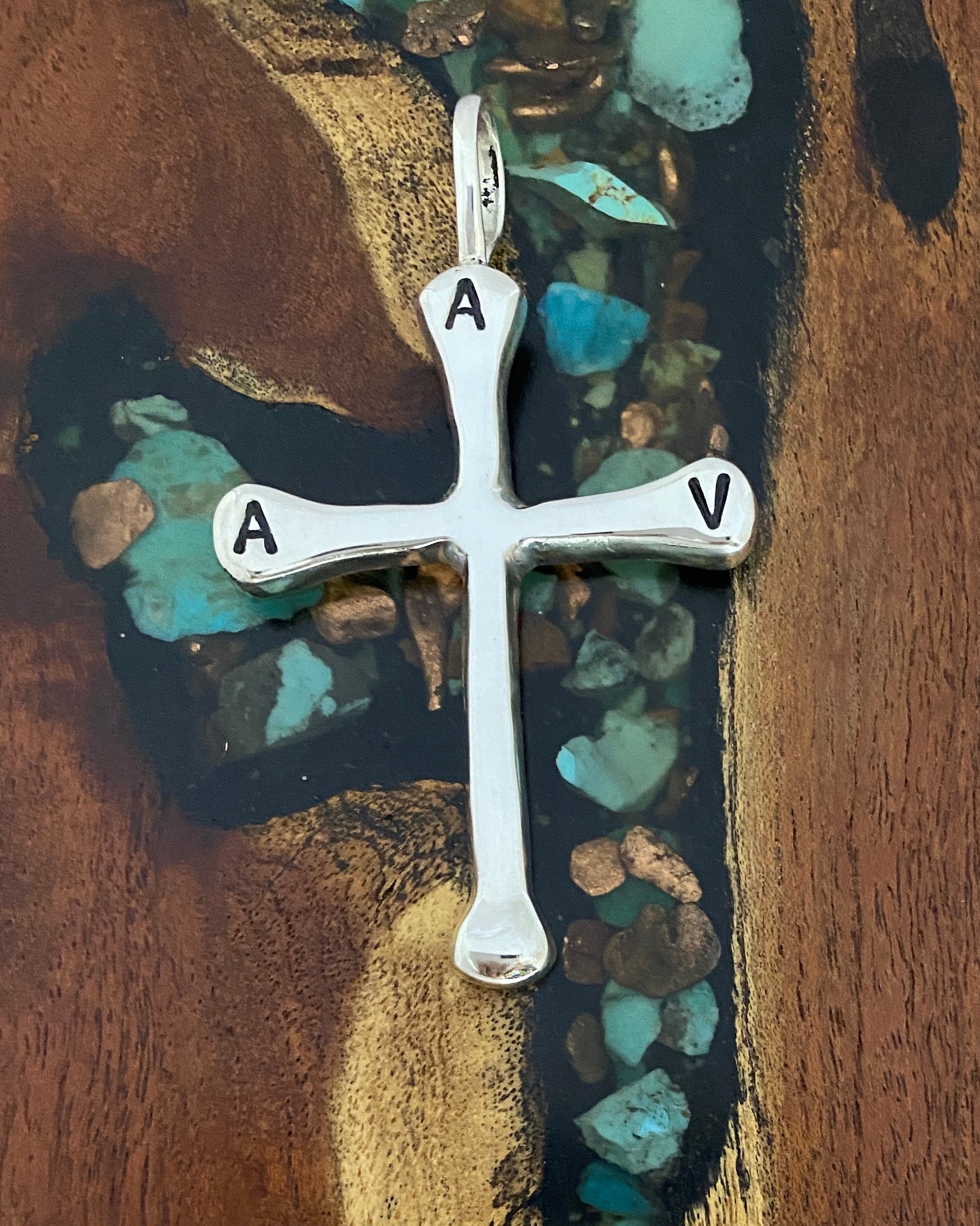 4 Head Nail Cross - Personalized/Plain