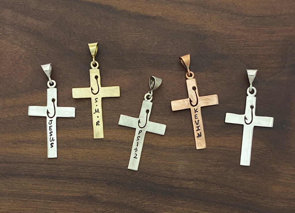 Fish Hook Cross Pendant – Ambriz Jewelry