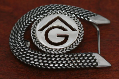 Brand Buckle with Cinco Peso Coin
