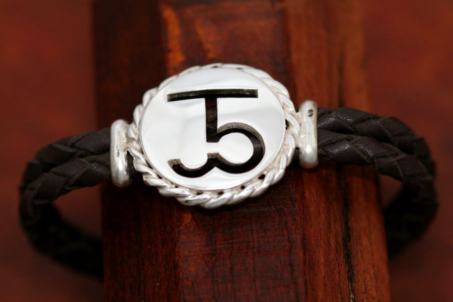 Brand-It Large Disc with Rope Trim on a Casual Upscale Bracelet