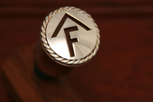 Brand-It Wine Stopper-Cinco Peso Coin with Rope Trim