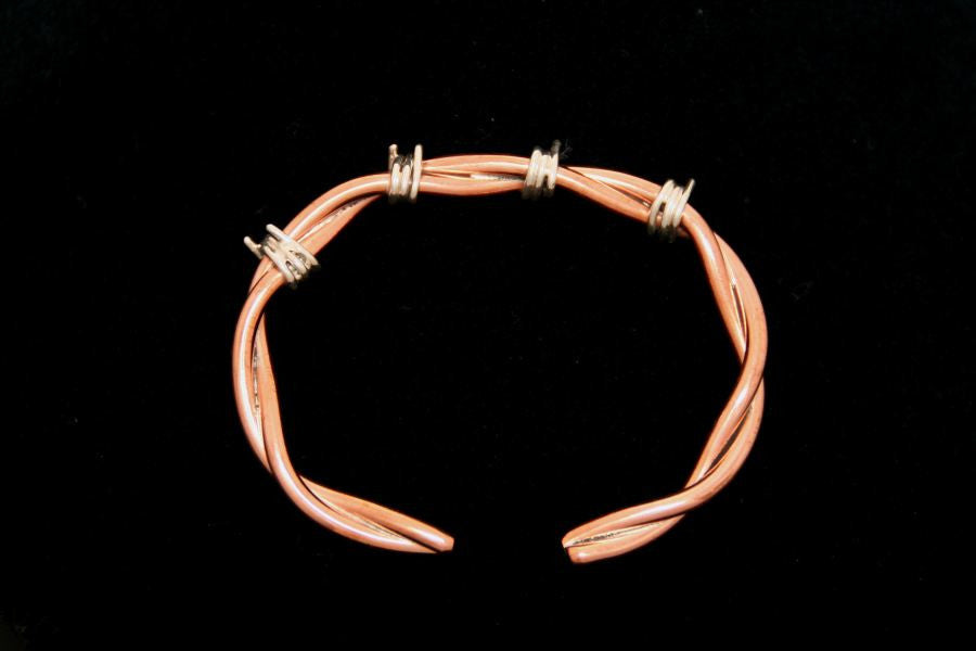 Barbed Wire Bracelet in Copper - Female -Large