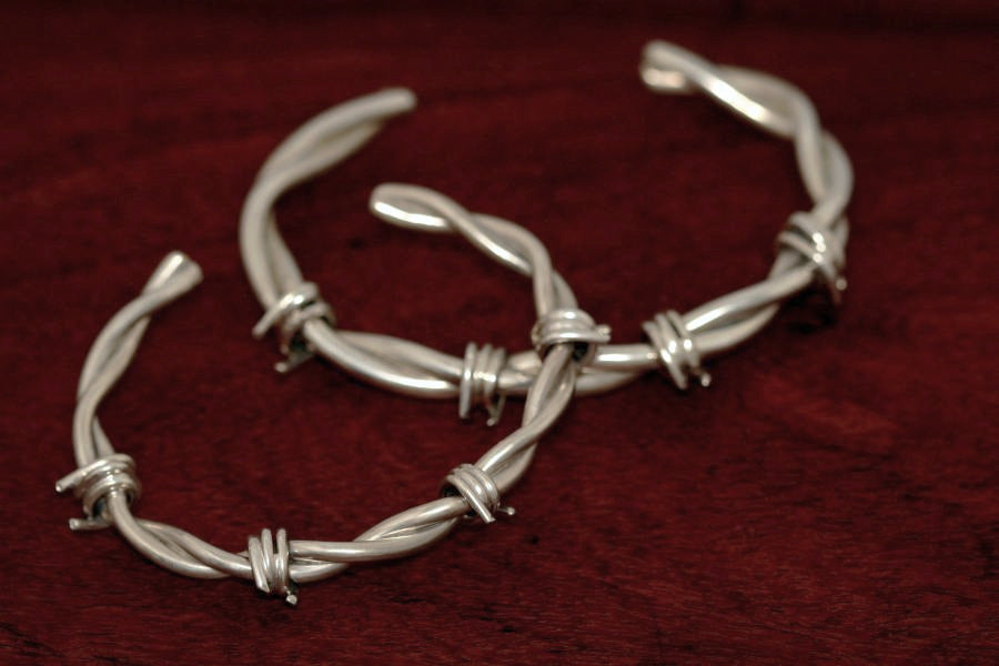 Barbed wire discount bracelet