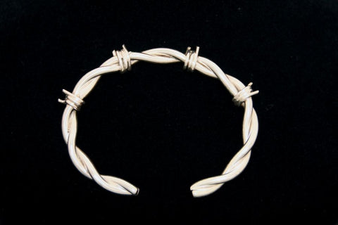 Barbed Wire Bracelet in Sterling - Male -Large