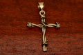 Barbed Wire Cross Pendant in Brass - Medium