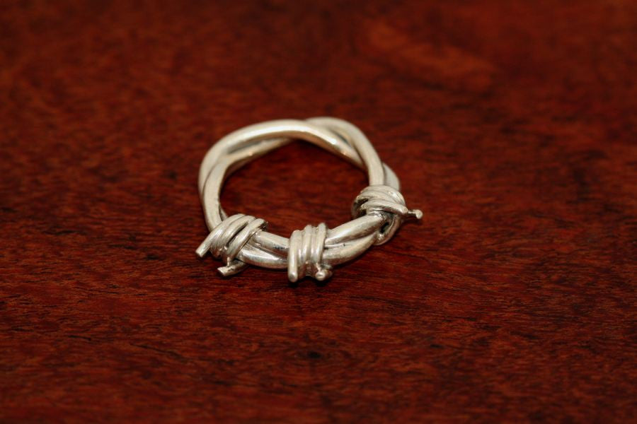 Barbed Wire Medallion in Sterling - Small