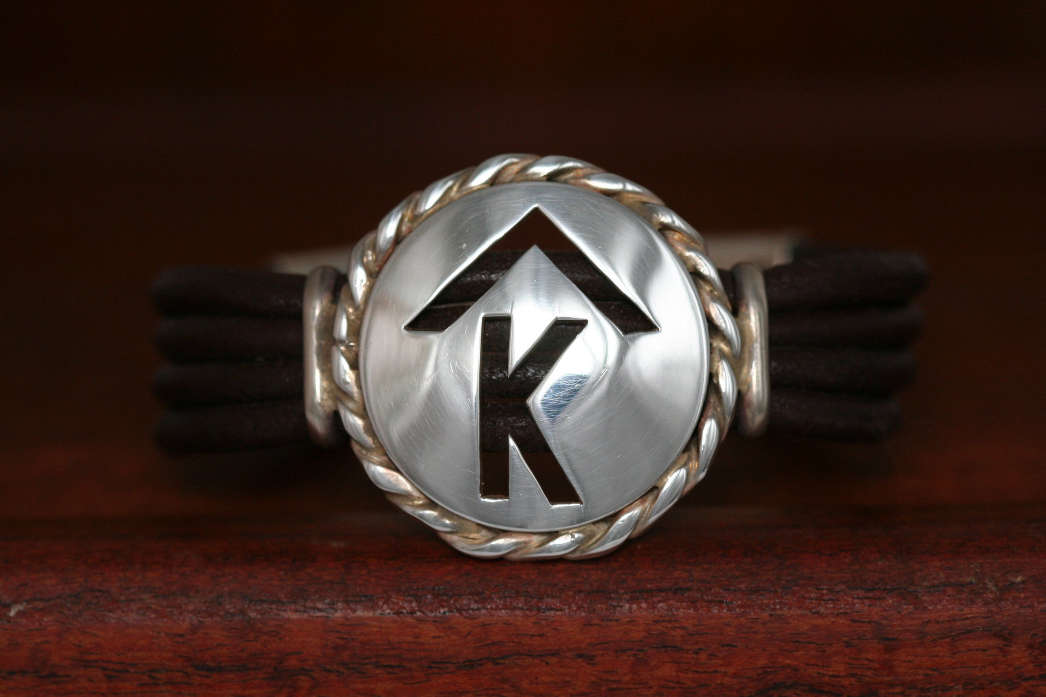 Brand-It Extra Large Disc with Rope Trim on a Casual Upscale Bracelet
