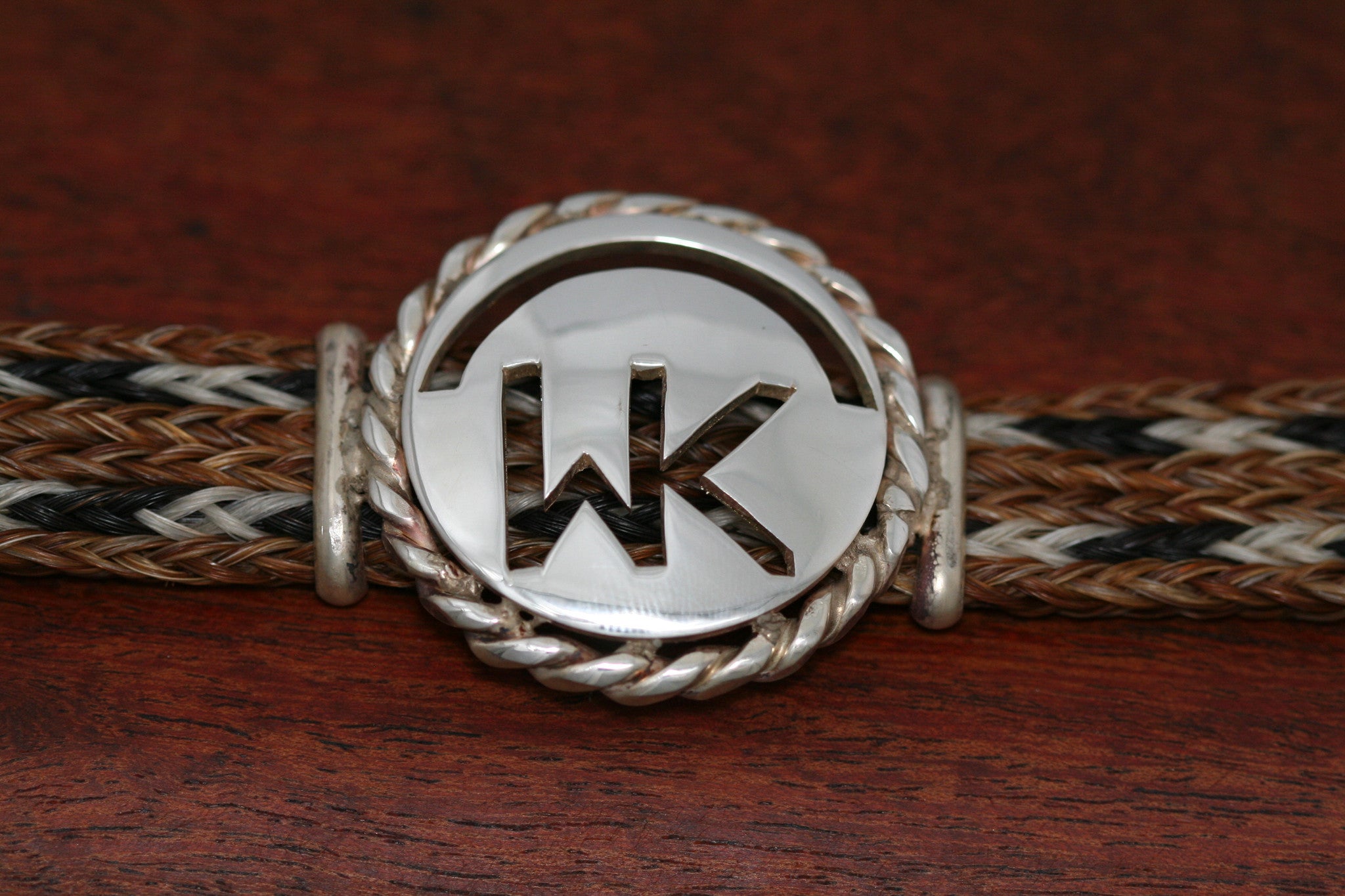 Brand-It Extra Large Disc with Rope Trim on a Casual Upscale Bracelet
