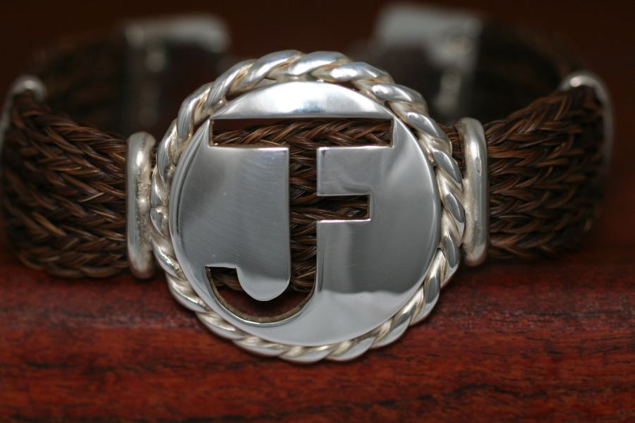 Brand-It Extra Large Disc with Rope Trim on a Casual Upscale Bracelet