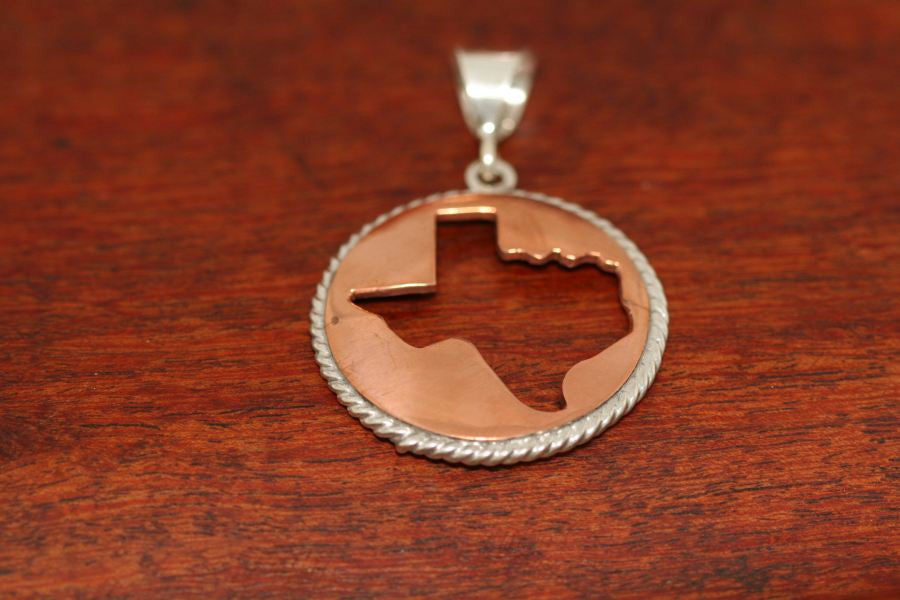 Copper Disc with Map and Rope - Medium