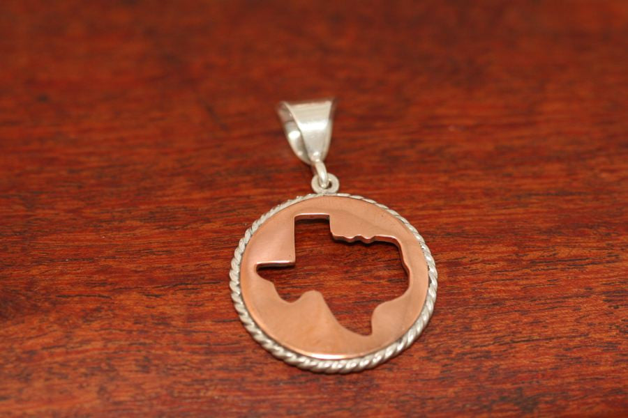 Copper Disc with Map and Rope - Small