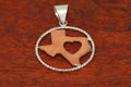 Copper Map with Heart and Sterling Rope Trim-Large