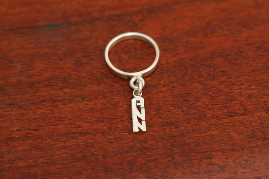 Charm Rings-Personalized with Handcut Initials 