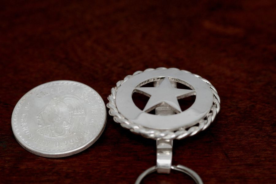 Cinco Peso Star Pocket Fob with Rope Trim