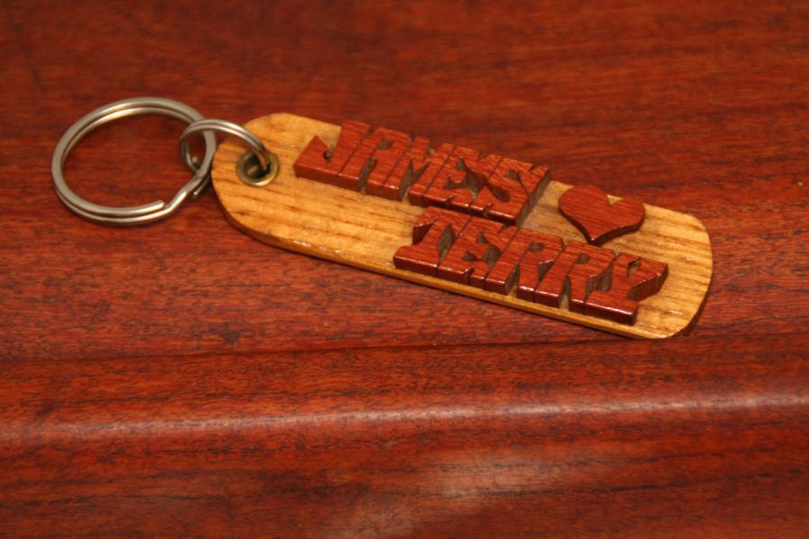 Wooden Key -Double Name