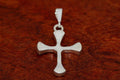 Four Point Cross Pendant in Sterling-Medium