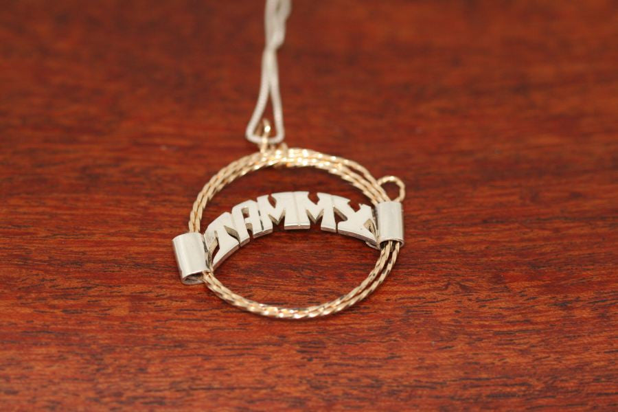 Gold-Filled Lariat with a sterling name plate