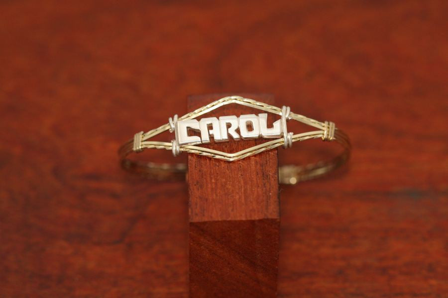Gold-Filled Wire Bracelet with Small SS Name