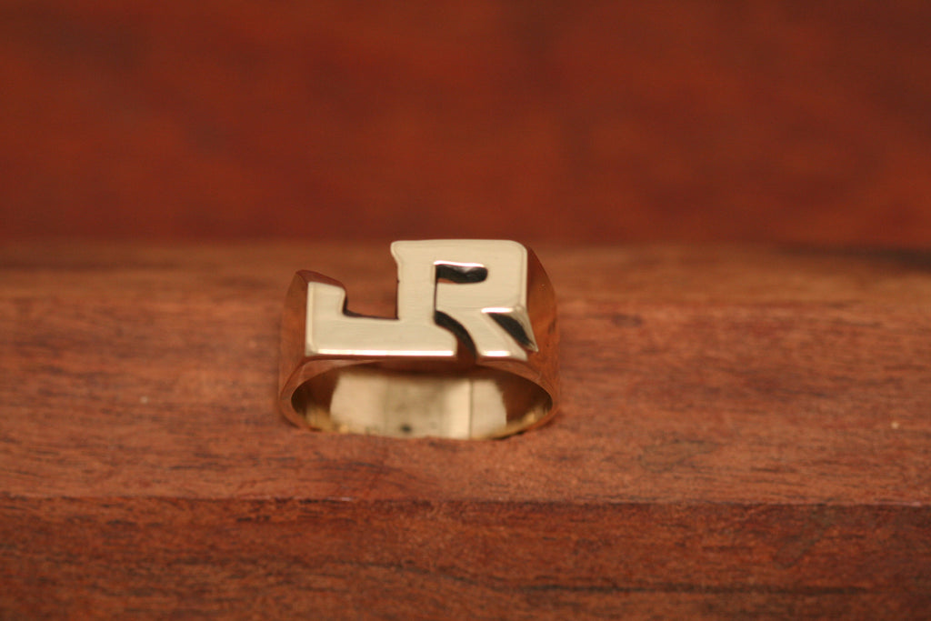 Handcarved Extra Heavy Brass Ring