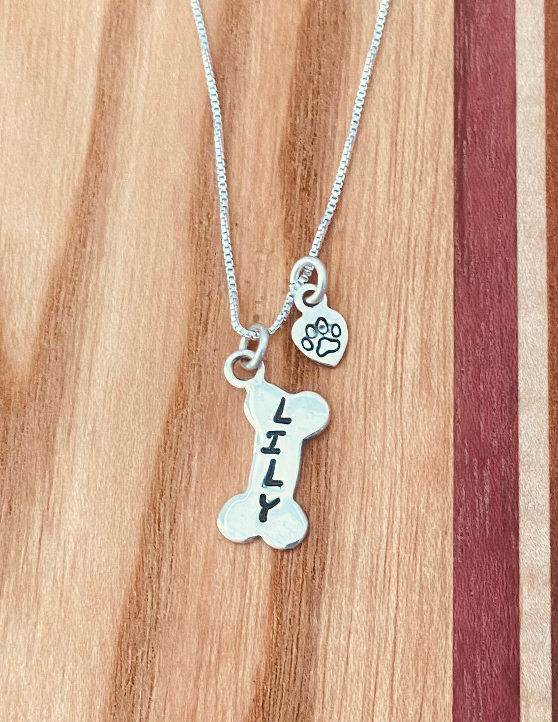 Dog Jewelry, Dog Bone Necklace in Sterling Silver for a Doggie Mom or a Doggie Dad Necklaces