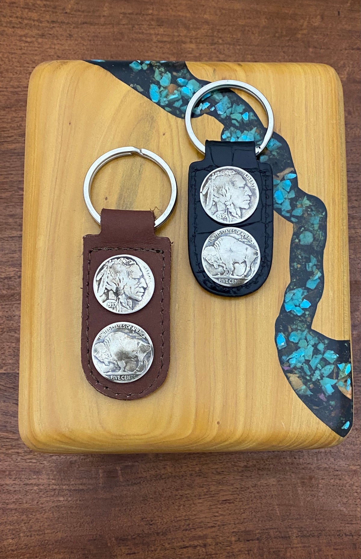 Buffalo & Indian Keychain