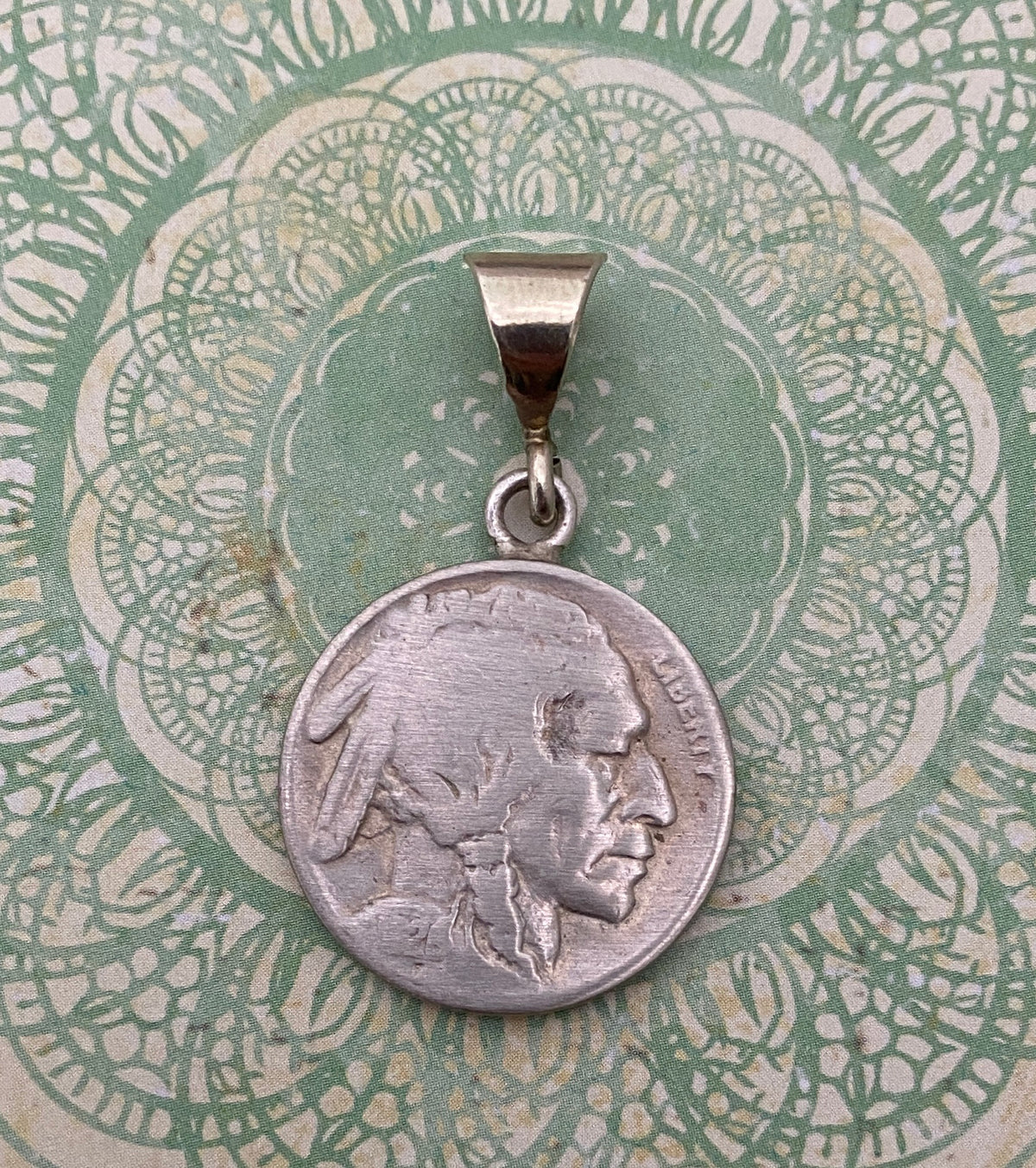 Buffalo or Indian Coin on Pendant