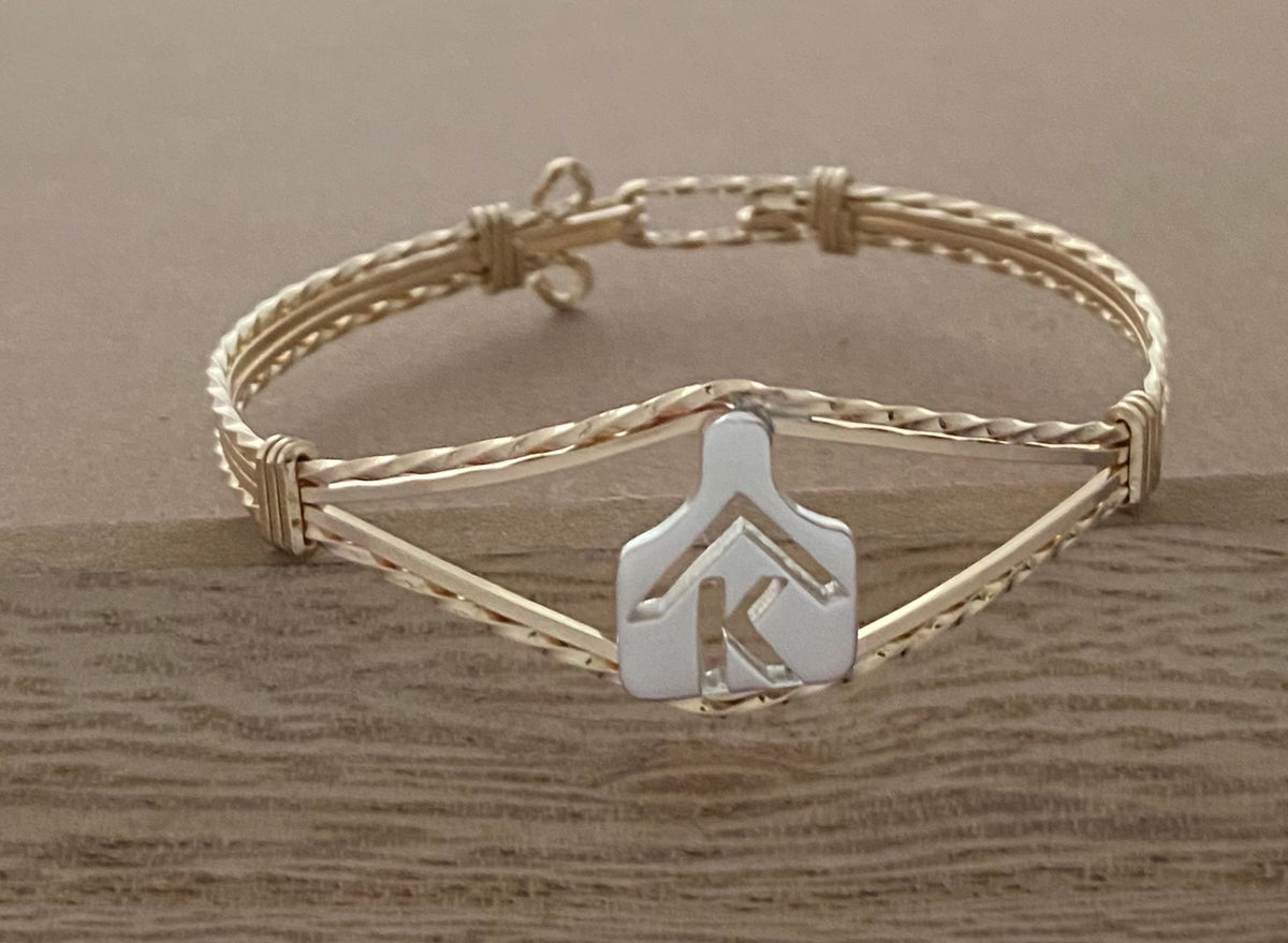Cattle Brand Ear Tag in sterling Silver and Gold-Filled