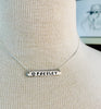 Hand Stamped Bar Necklaces in Sterling Silver