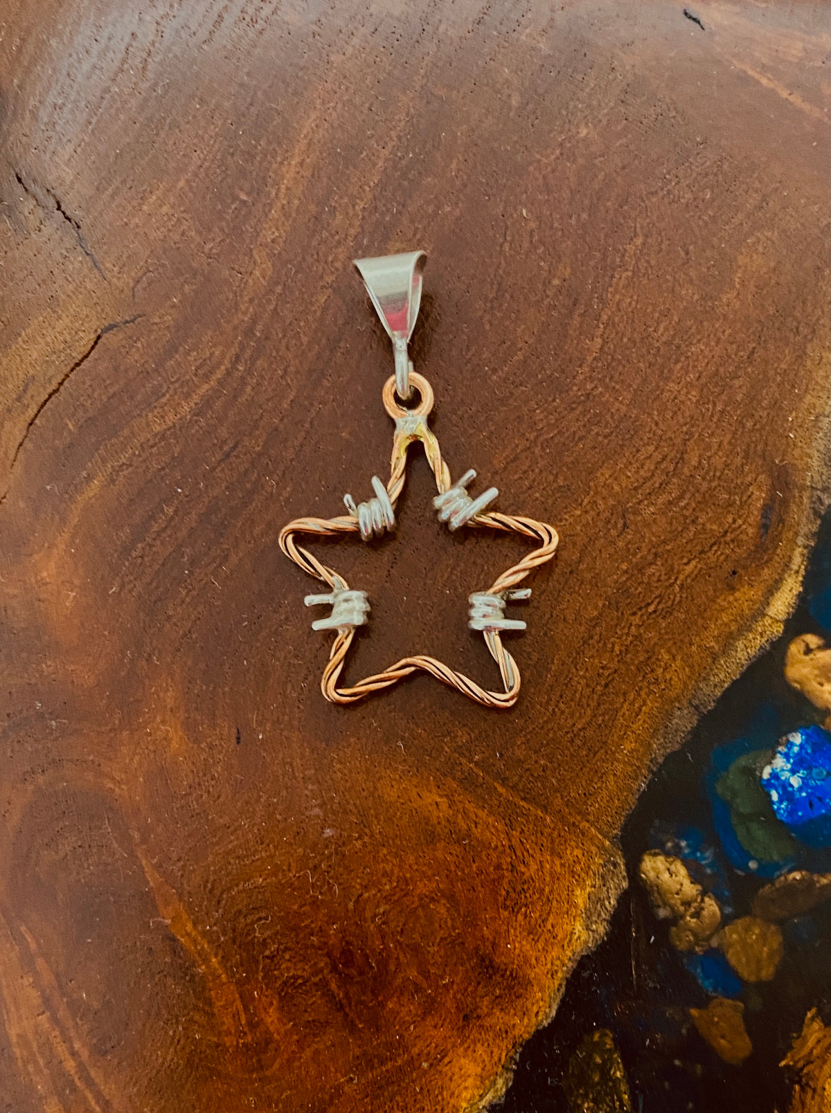 Barbed Wire Star Pendants