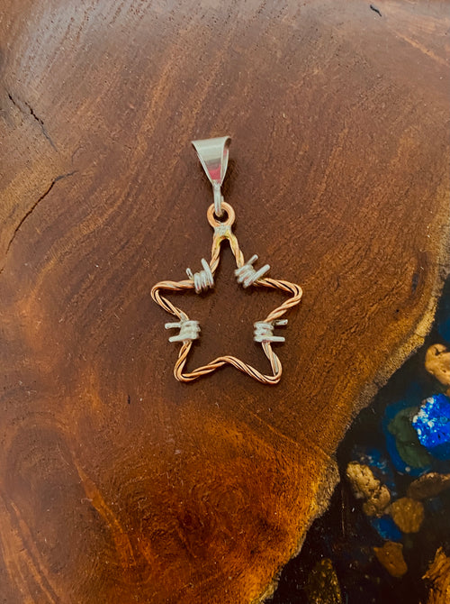 Barbed Wire Star Pendants