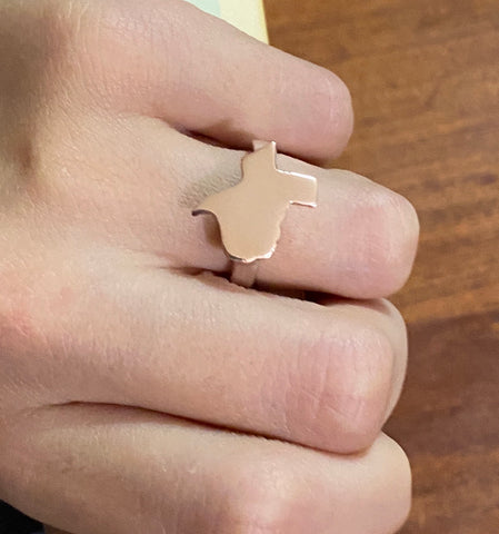 Texas Map Ring