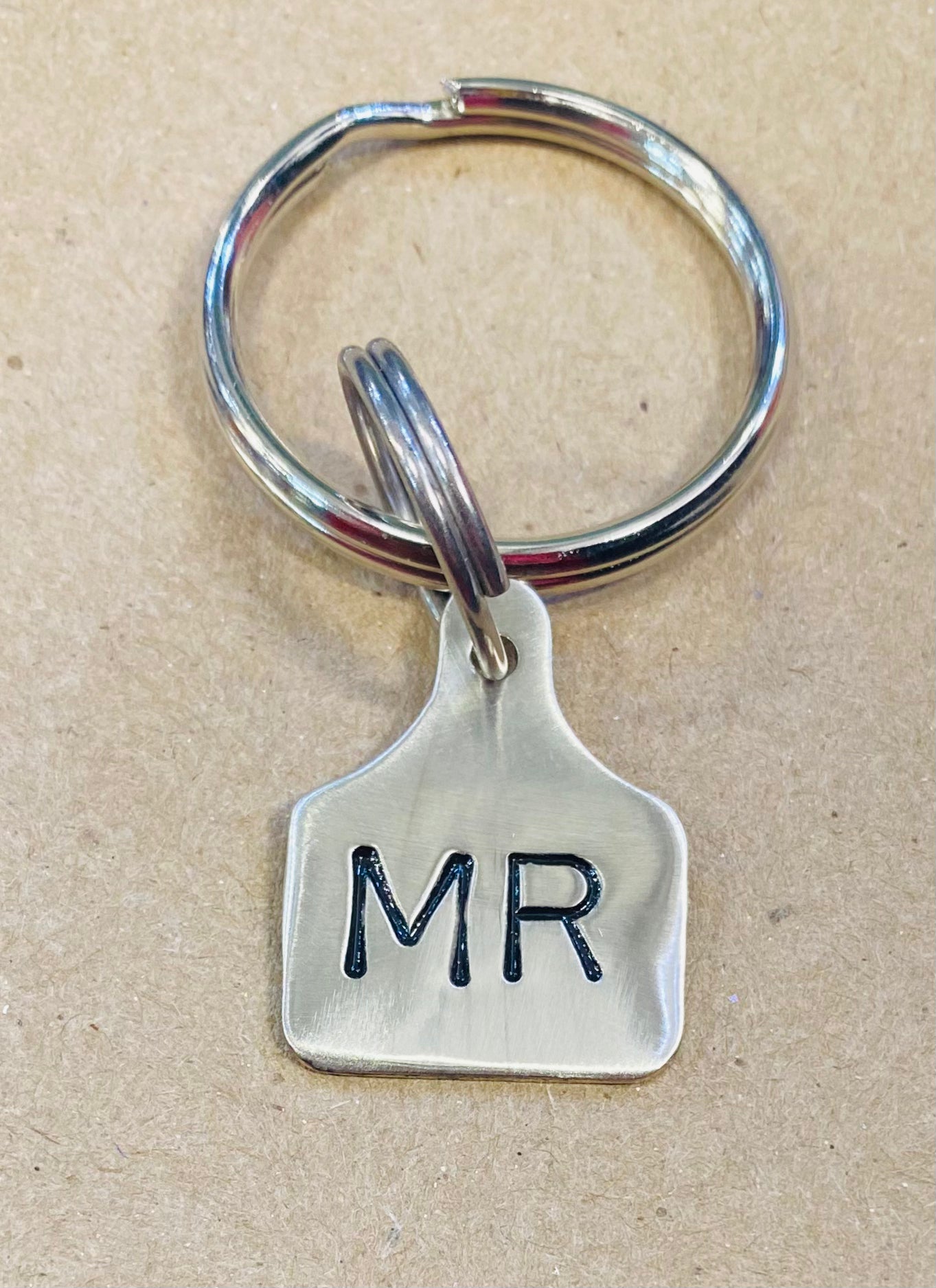 Ear Tag Pendant - Hand stamped