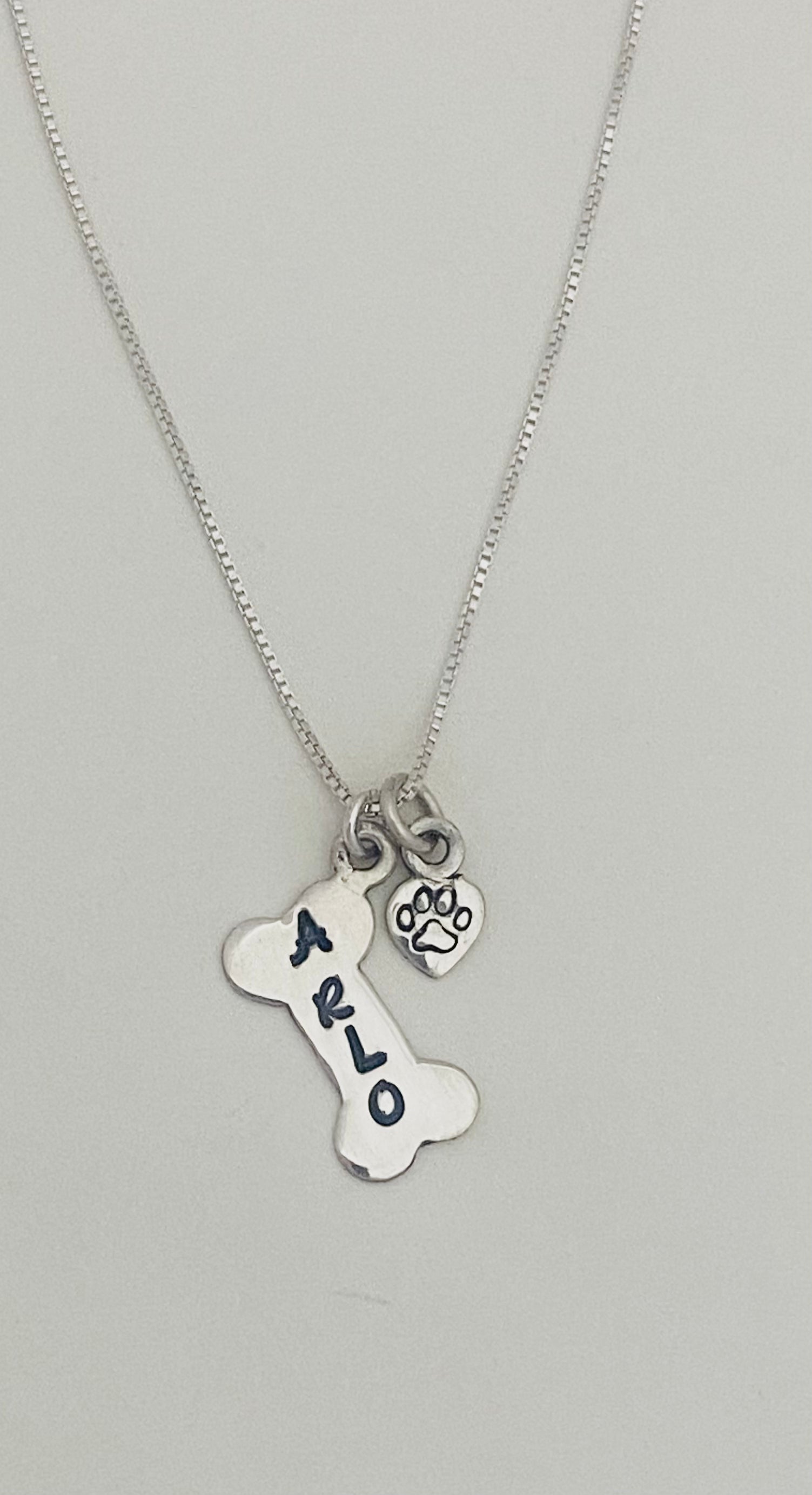 Dog Jewelry, Dog Bone Necklace in Sterling Silver for a Doggie Mom or a Doggie Dad Necklaces